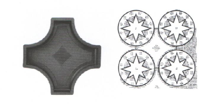 Форма для плитки 20/3 Крест фото 1